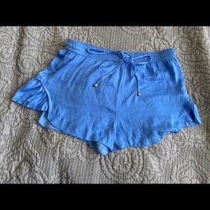 Zara Silk Indigo shorts